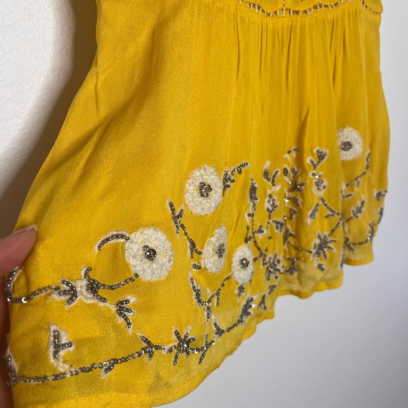 MAEVE Anthropologie Calendula Embroidered Peplum Blouse - Picture 13 of 15